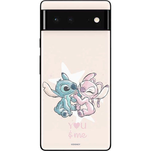Disney Lilo and Stitch Stitch and Angel Google Pixel 6 Skin